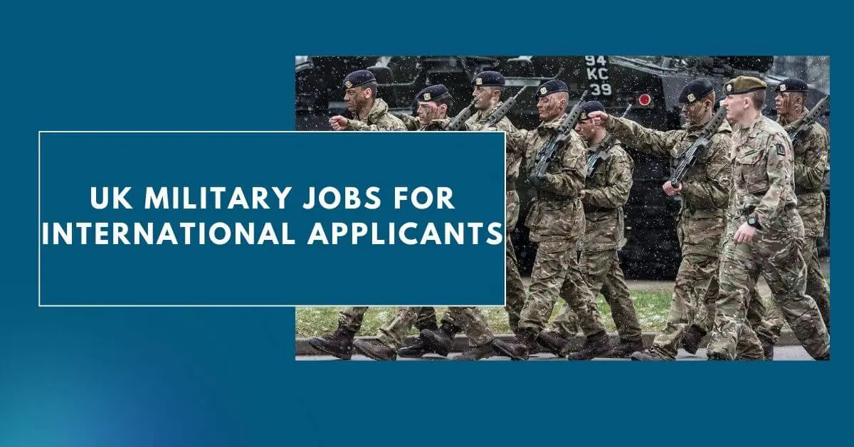 UK Military Jobs For International Applicants