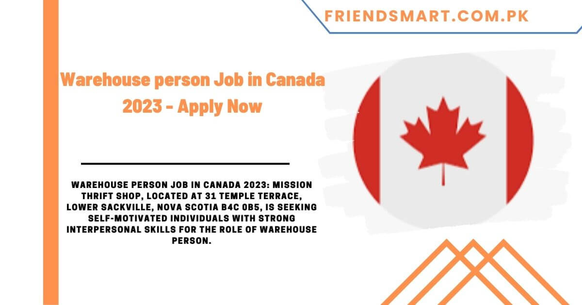 Warehouse Person Job In Canada 2023 Apply Now   Warehouse Person Job In Canada 2023 