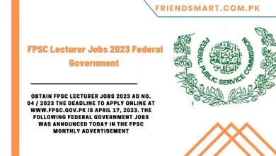 Photo of FPSC Lecturer Jobs 2023 Federal Government 