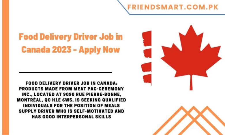 Food Delivery Driver Job In Canada 2023 780x470 