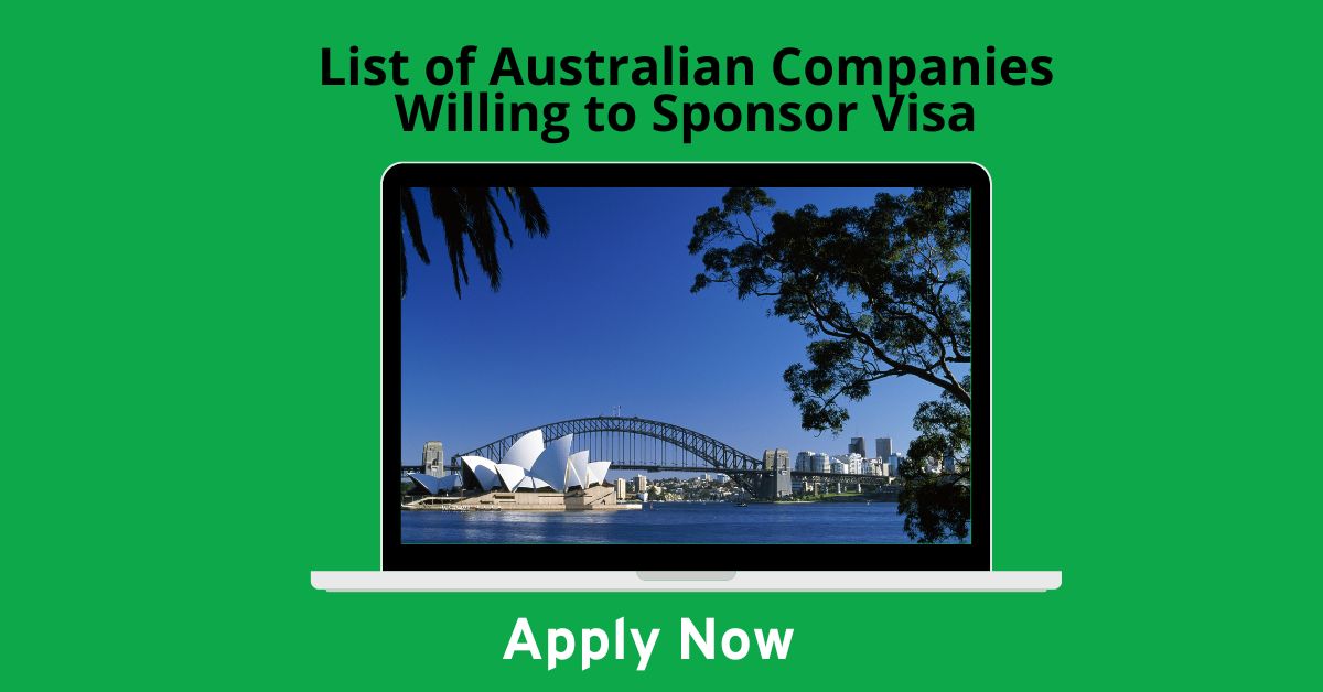 List of Australian Companies Willing to Sponsor Visa