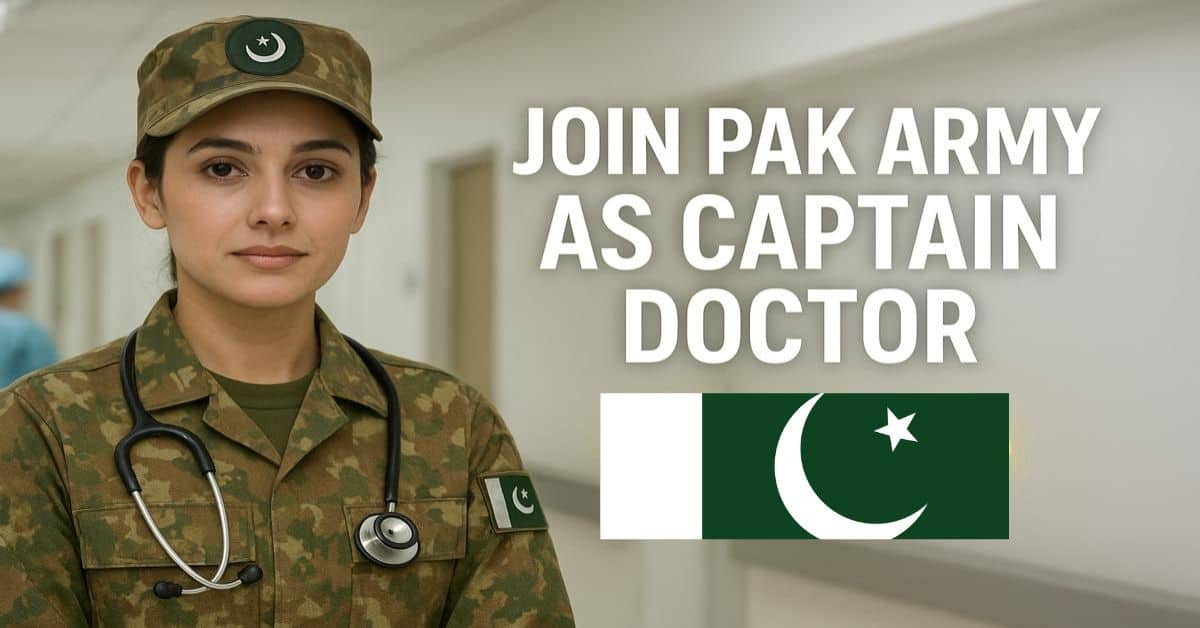 Join Pak Army as Captain Doctor