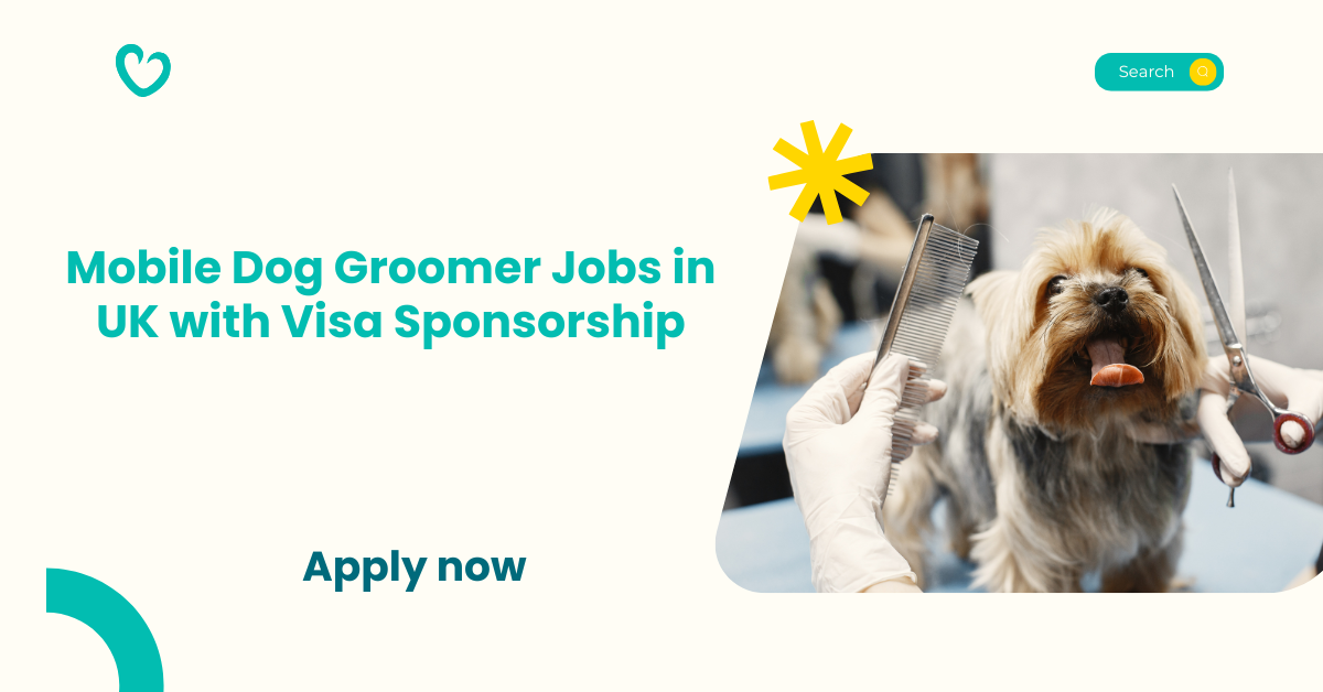 Mobile Dog Groomer Jobs in UK with Visa Sponsorship